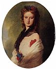 Franz Xavier Winterhalter Canvas Paintings - Zofia Potocka, Countess Zamoyska